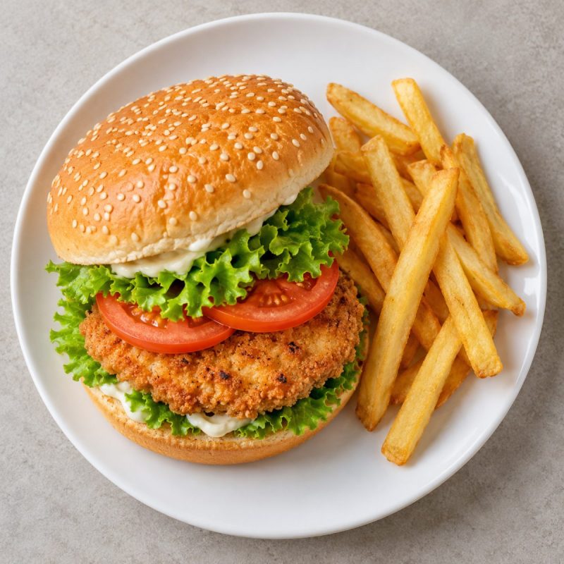 Fried Chicken Breast Burger