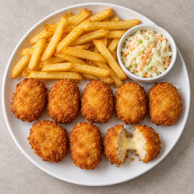 Stuffed Chicken & Cheese Nuggets